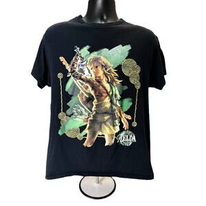 Legend of Zelda Tears of the Kingdom Link Tee Black Shirt Large Nintendo 2023